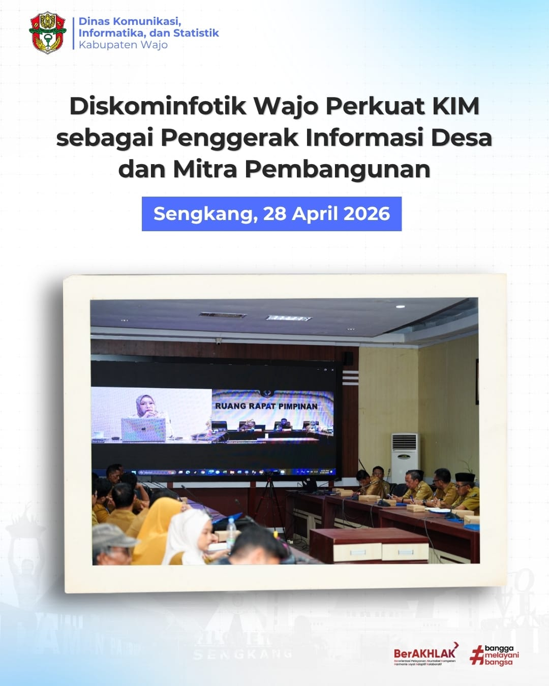 Diskominfotik Wajo Perkuat KIM sebagai Penggerak Informasi Desa