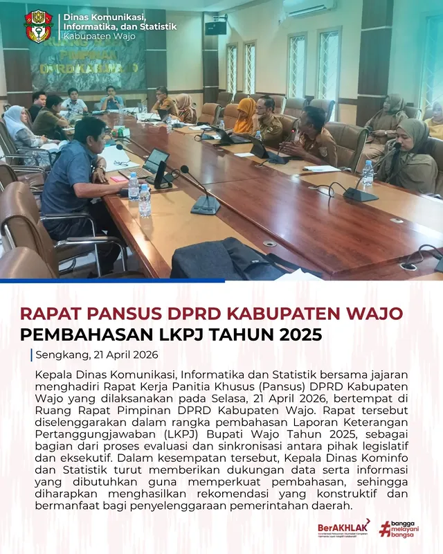Rapat Pansus DPRD Kab Wajo Pembahasan LKPJ Tahun 2025